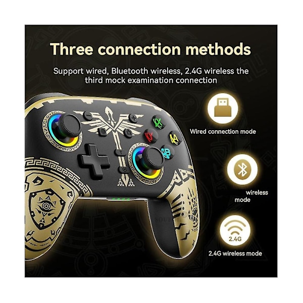 Kingdom Tears Pelikonsoli Switch Pro Oled -pelikonsolille - Musta Kulta