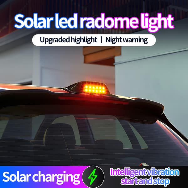 Bil LED Solar Advarselslys, Køretøjs Pilotlys, Simuleret Tyverisikrings Radar Dekorationslampe