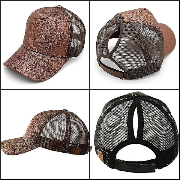 Glitter Poninhäntä Naisten Baseball-lippis Naiset Snapback Mesh Trucker Caps Naisten Kesä Luu Musta Säädettävä Hip Hop Hatut/lippis