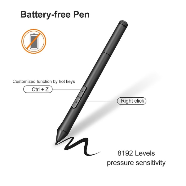 10moons Batterifri Stylus Penna 8192 Trycknivå Med Med 2 Anpassningsbara Knappar Trådlös För T503