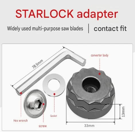 2-pack nya Starlock System tigersågbladadapter, kompatibel med Starlock-gränssnittsverktyg