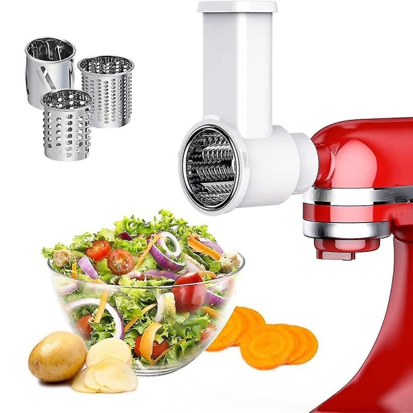2024 Slicer Shredder Attachments, Fresh Prep Vegetable Slicer for Kitchenaid Stand Mixer, Salad Maker wi