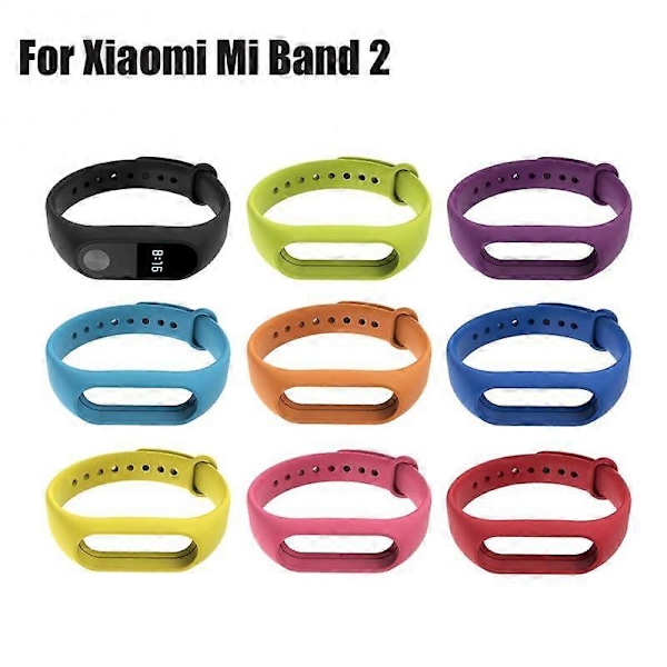 Armbånd for Xiaomi Mi Band 2 Stropp Silikon Stropp Mi Band 2 Armbånd Armbåndsbånd Håndleddsstropp For Xiaomi Mi Band 2 Tilbehør