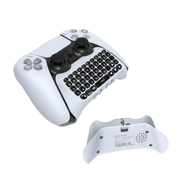 Ps5 trådlös handkontroll Tangentbord - Bluetooth 3.0 Mini Portable Gamepad Chatpad med inbyggd högtalare & 3,5 mm ljuduttag - Playstation 5 Voice Chat