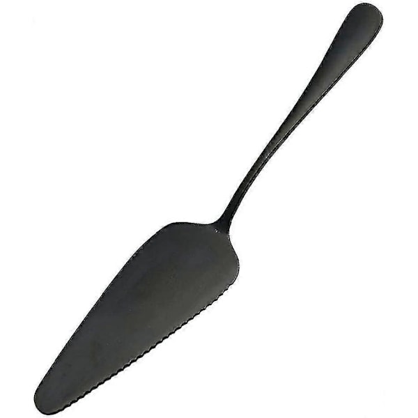 Kakslicer, Pajserver, Pizzaskära, Rostfritt Stål Med Fina Serrated Kanter För Bröllop, Jubileum, Fest, Kökstillbehör (Svart) (2-pack)