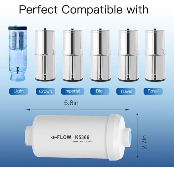 Fluoridfiltre, erstatning for Berkey PF-2 fluoridfiltre (2-pak)