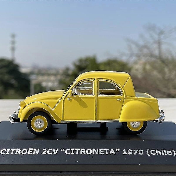 1:43 Skala Citroen 2cv Klassisk Bilmodell Legering Diecast Leksaksbil Lämplig för Vuxna Barn Fans Gåvor Samling Souvenirer Display
