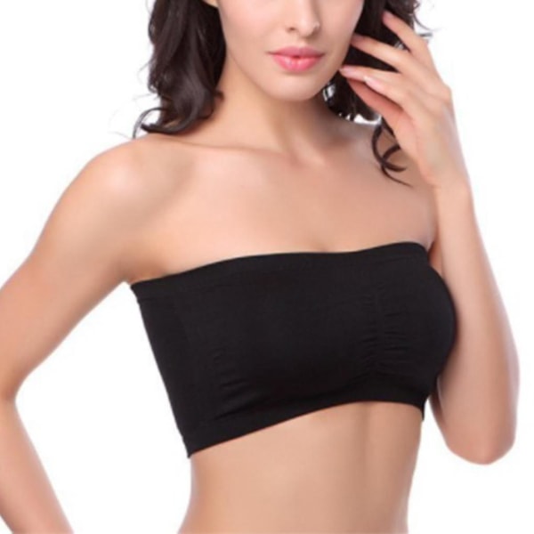 Langattomat rintaliivit Olkaimettomat rintaliivit Bandeau pehmustetut saumattomat alusvaatteet