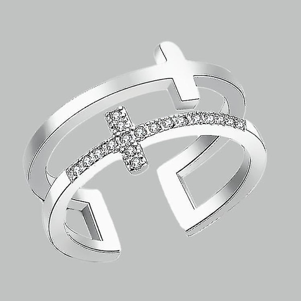 Double Cross Avoin Sormus Timanttisormus Koru