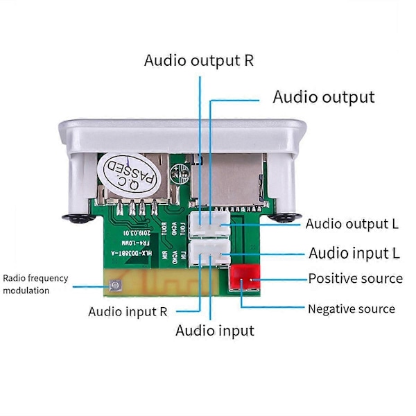 Bluetooth 5.0 MP3 WMA APE Dekoderkort Bil Audio USB TF FM Radio Håndfri Modul MP3 Afspiller til