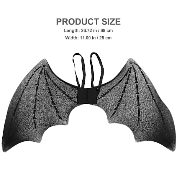 Svarta Accessoarer Kvinnor Fladdermusvingar Cosplay Vampyr Fladdermusvinge Husdjur Fladdermusvingar Vuxen Fladdermusvinge Låtsaslek