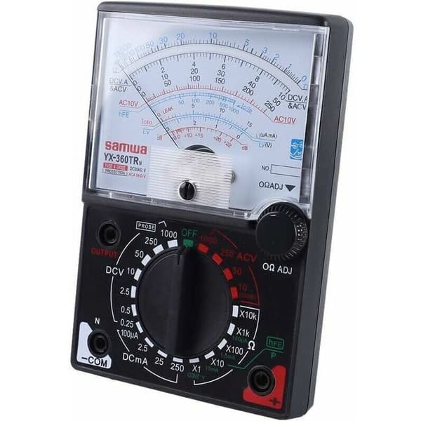 Analogt multimeter, AC/DC-tester, voltmeter, amperemeter, ohmmeter, analogt multimeter til spændings-, strøm- og modstandsmåling