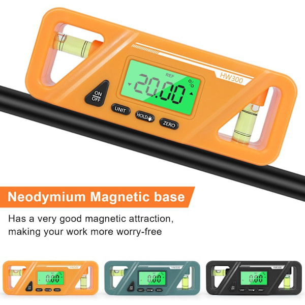 Ny digital vinkelmätare lutningsmätare nivå vinkelmätare mätvinkelmätare magnet 90 graders linjal digital display lutningsmätare