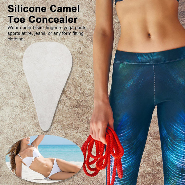 Silikoni Camel Toe Concealer Uudelleenkäytettävä jäljittämätön Näkymätön liima Naisten Leggingsit Uimapuvut Vedenpitävä Cover Parempi