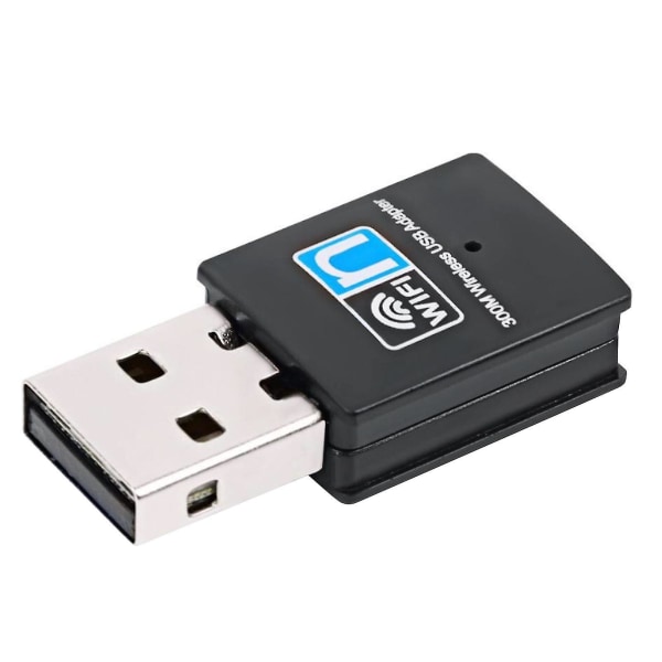 Wifi-sovitin 300m Langaton 2,4GHz verkkokortti USB Mini -pöytätietokone Langaton verkkovastaanotin