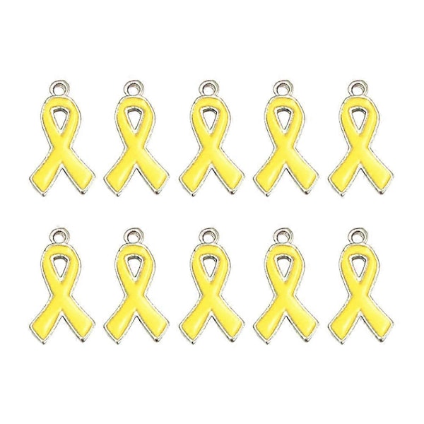 50 stk. Elegante metalbånd vedhæng legering charms smykker fremstilling tilbehør til kvinder damer piger (gul)