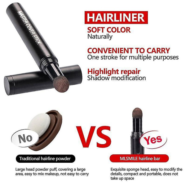 Hairline Concealer Pen Control Hair Root Edge Blackening Cover heti Harmaat valkoiset hiukset Natural Herb Hair Concealer Pen