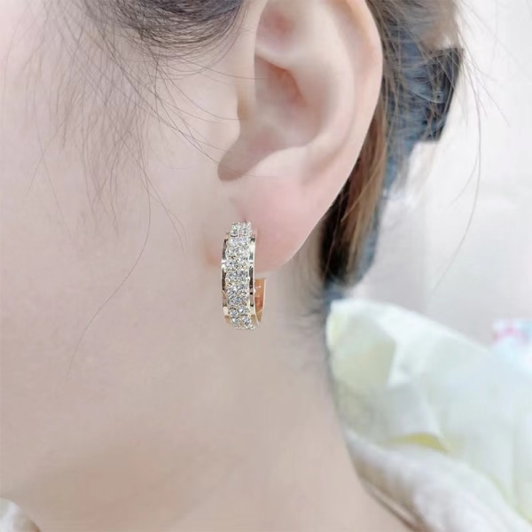 Magnetiske lymfe øreringe til kvinders mode Vægttabs øreringe Guld Sølv