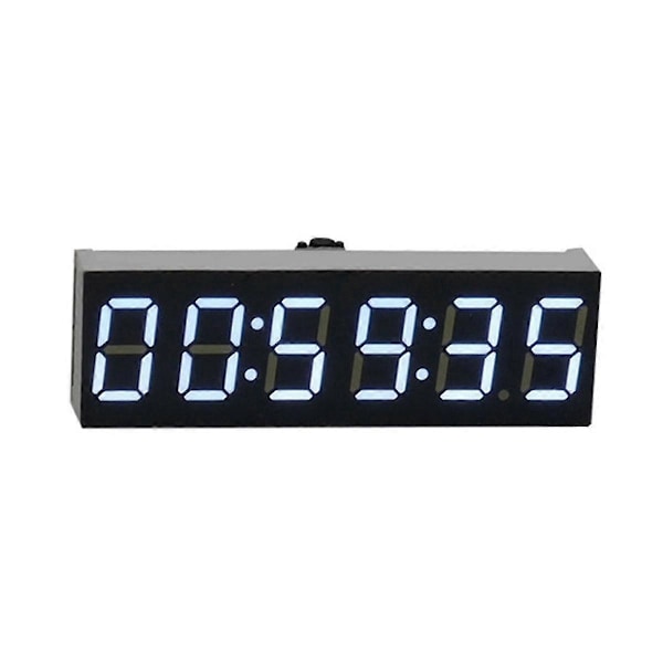 0,36 Tommer 6-Bit Ur LED Digital Elektronisk Ur Med Sekundvisning Modul Strøm Af Memory Lysstyrke Justering -D
