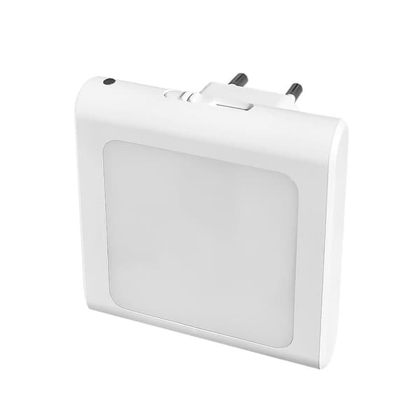 EU-plugg lyssensor LED nattlys, dimbar varmhvitt lys, 2 stk