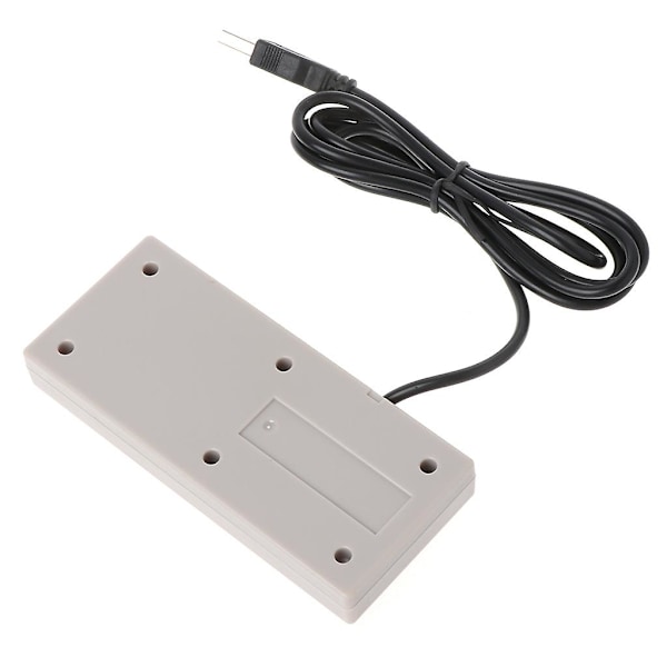 Usb spillkontroller Plug-and-play plast svart+grå for Nes Pc Windows Ny