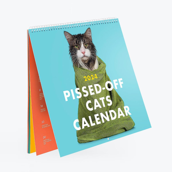 2024 Pissed-off Cats Calendar - Sjov, frække julegave til katteelskere
