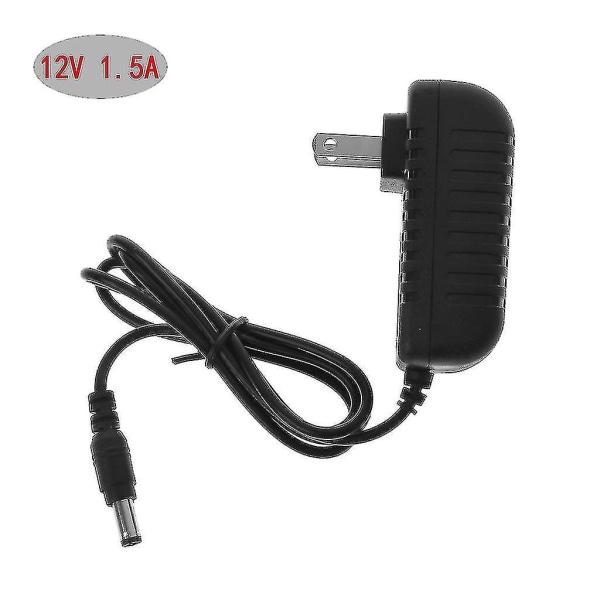 Konverteradapter DC 12V 1.5A Strømadapter Vægoplader Forsyning 5.5x2.5mm