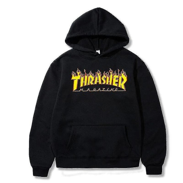 Thrasher Sweater Casual Top Fashion Print -huppari Dark Grey,L