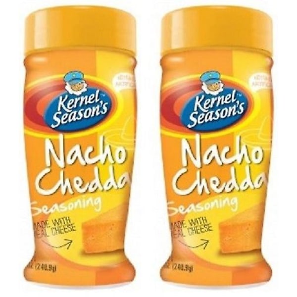 Kernel Season's All Natural Popcorn Krydderi Nacho Cheddar Flaske 2 Pakke