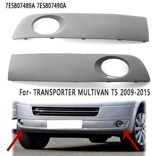 Par med lakkerbare tåkelysgriller for Transporter T5 2009-2015 7e5807489a 7e5807490a