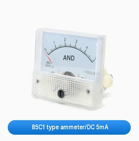 1 stk. 85C1 Type DC Analog Viser Amperemeter, Panelmonteret Strømmåler B
