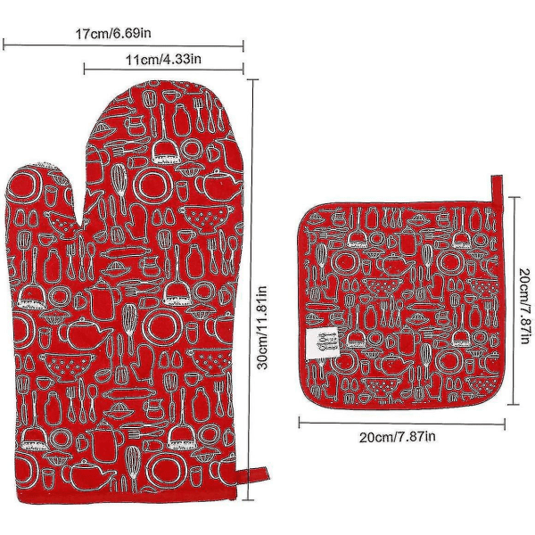 BakhandskarUgnhandskarVärmebeständigaLämpliga för matlagning
