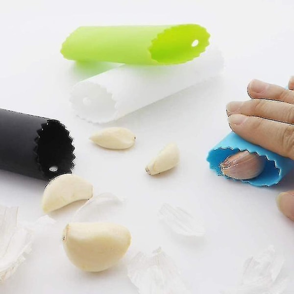 3 pakke silikon hvitløksskreller Skin Rmover Tube Roller Hvitløksstripping Kjøkkenverktøy