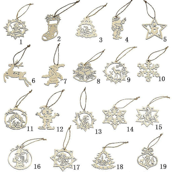 5 st Vintage Julgranspynt Promotionspresent Trä Hängande Snögubbe1
