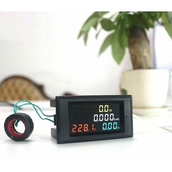 D69-2058 AC Digital Display Spenning Strøm Effekt Frekvensfaktor Multifunksjonelt Elektrisitetsmålerinstrument