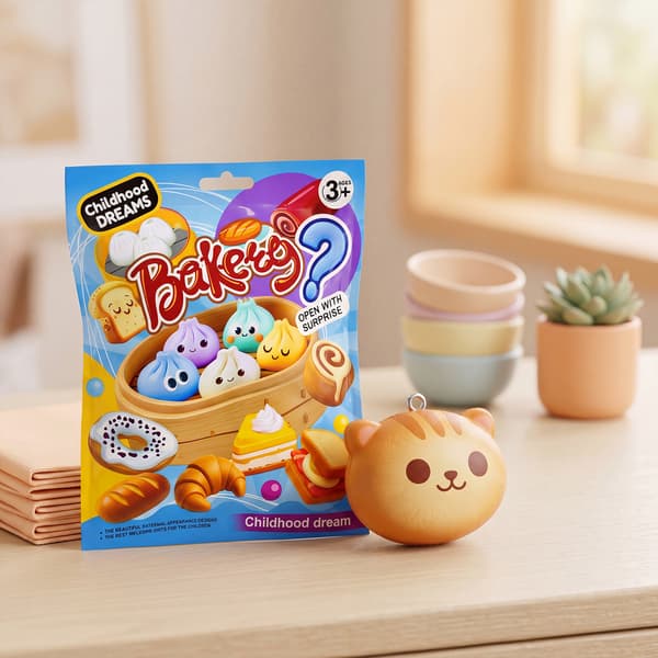 Blød Squishy Simulationsbrød Blindpose Mini Nøglering Rygsæk Vedhæng Tilfældigt Overraskelseslegetøj