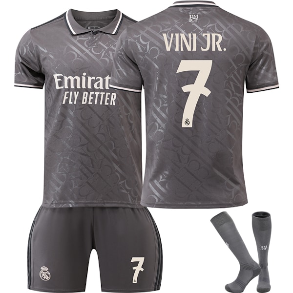 Real Madrid Borta Fotbollströja för Barn och Vuxna 2024-2025 Vinicius Away M