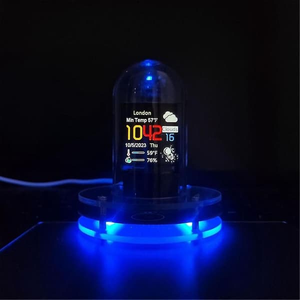 RGB Nixie Rør Ur Smart Wifi Netværk LED Lysende Ips Farveskærm DIY Analog Digital Rør Natlys