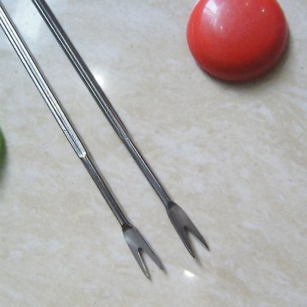Skaldjursgafflar i rostfritt stål Valnötsplockar Matverktyg (4st, silver) -t