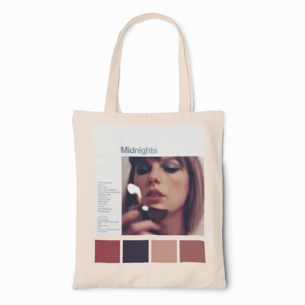 Midnights Tote Bag, Taylor Swift Merch Shopping Beach Bag
