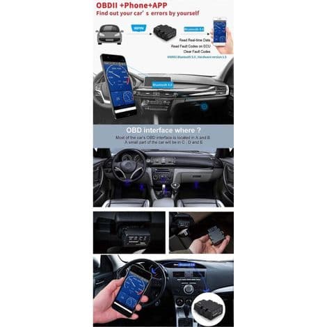 KW902 Bilfeilskanner med Bluetooth 3.0, oppgraderbar til 4.0 og 5.0, og dobbel Android- og iOS-kompatibilitet.