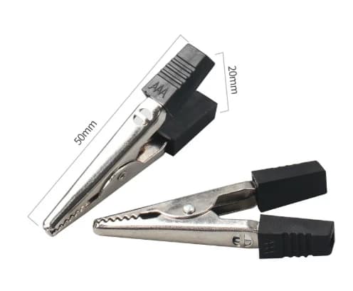 Isolerade krokodilklämmor, stora och små elektriska testklämmor, trådbatteri, strömtestklämmor, 10-pack D