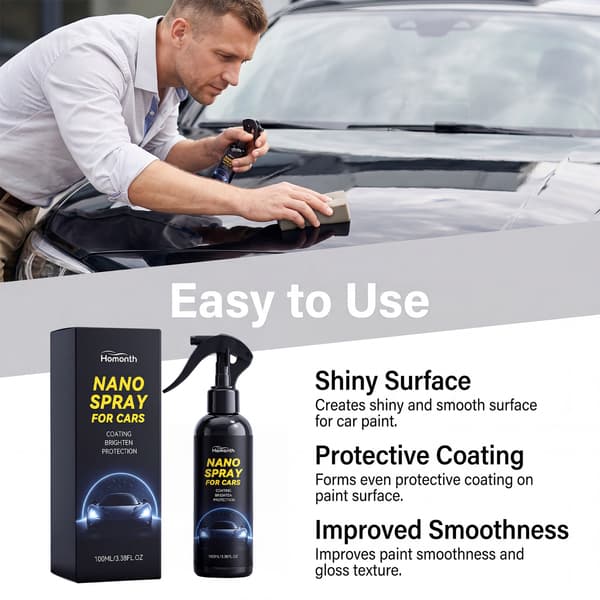 Bil Nano Spraybeläggning, 100ml - Lättanvänd glans och skydd