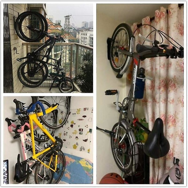 Polkupyörän koukku seinäkiinnitys pyöräteline Seinään kiinnitettävä pyöräteline Pyörän tilaa säästävä