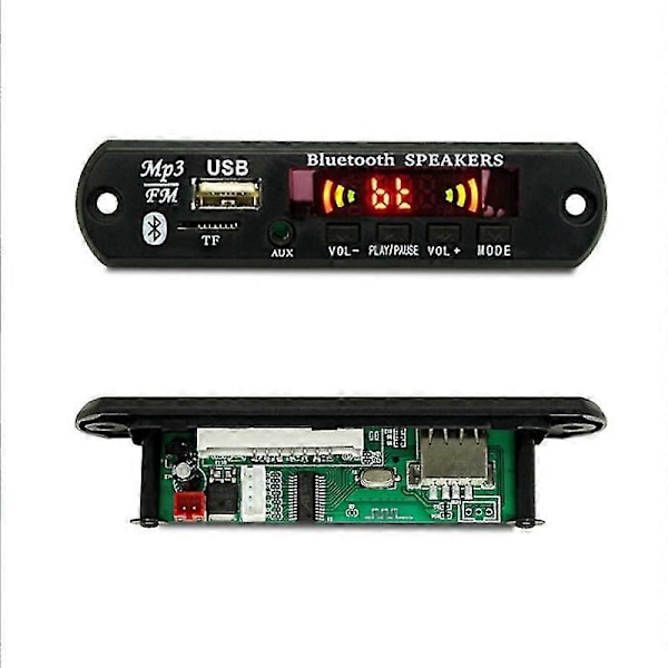 USB MP3-modul Bluetooth 12V MP3 WMA Dekoderkort Ljudmodul FM AUX USB TF Radio för Bil Fjärrkontroll Musik Högtalare