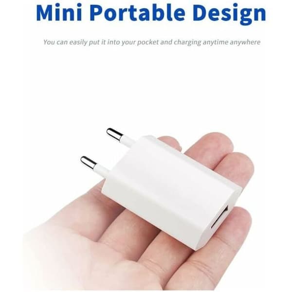 2-pak opladere til iPhone. Universal USB hurtigopladerstik/AC-adapter til USB-vægoplader kompatibel med iPhone (sort)