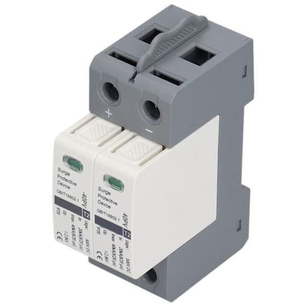 Överspänningsskydd / Spänningsskydd / Åskskydd — 2P, 20-40kA, 500VDC (Modell: CHLT-40PV)