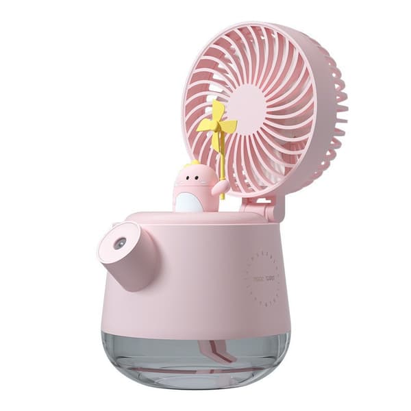 Desktop USB Spray Ventilator, Bærbar Luftfugter med Natlys og Aroma Funktion A