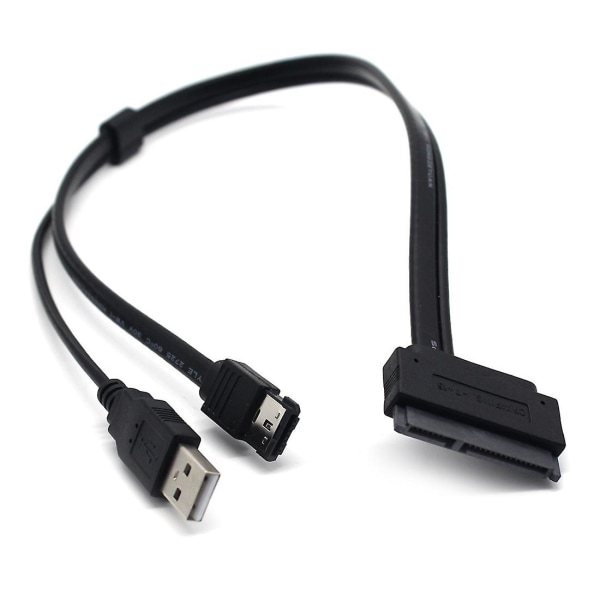 2,5 tums hårddisk Sata 22pin till Esata data USB driven kabeladapter för optimerad för Ssd