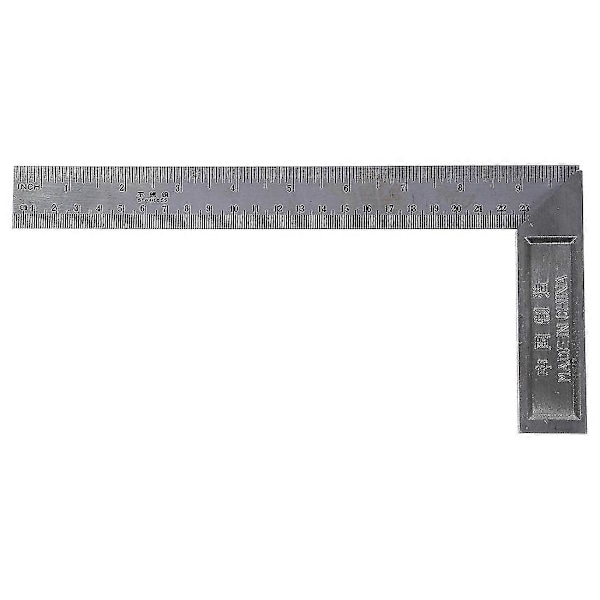 25 cm lang L-formet linjal i rustfritt stål